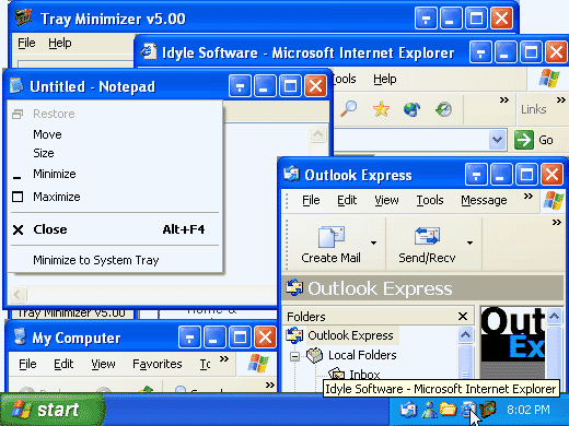 Tray Minimizer Screenshot
